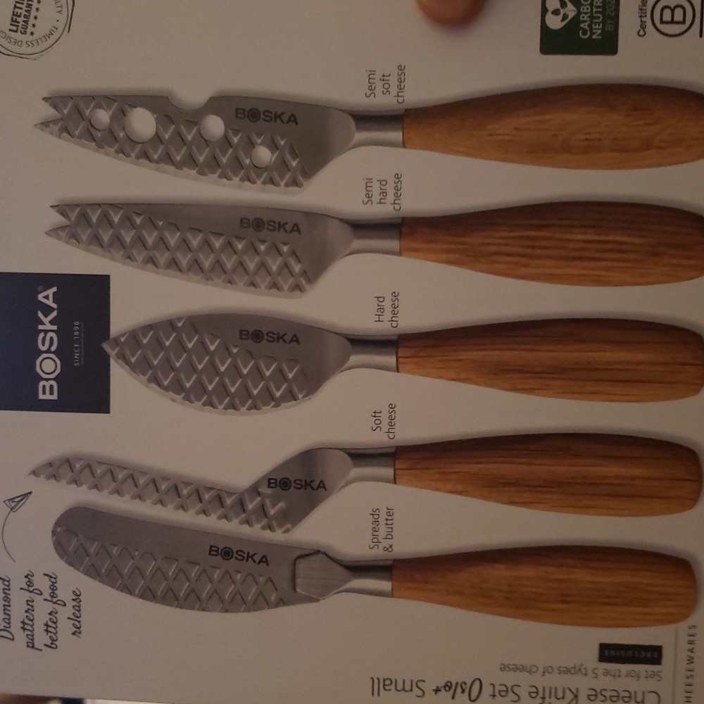 BOSKA OSLO 5-PIECE CHEESE KNIVES SET, RETAIL $89.95 - Picture 3 of 12